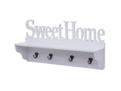 MCW Wandgarderobe D41 Sweet Home 4 Haken Weiß* Garderoben