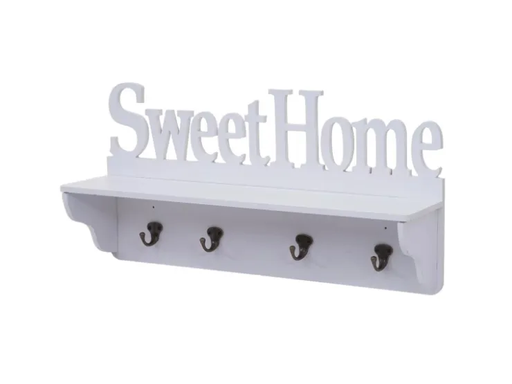 MCW Wandgarderobe D41 Sweet Home 4 Haken Weiß* Garderoben