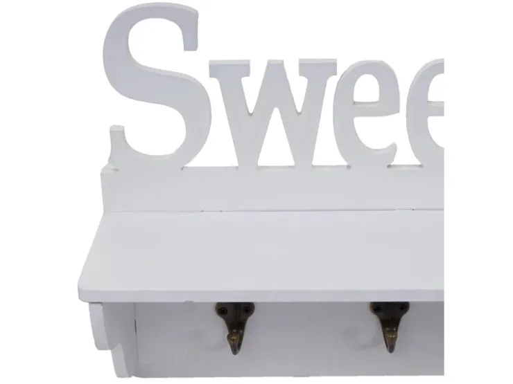 MCW Wandgarderobe D41 Sweet Home 4 Haken Weiß* Garderoben