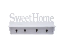 MCW Wandgarderobe D41 Sweet Home 4 Haken Weiß* Garderoben