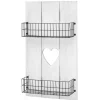 MCW Wandregal D42 Massivholz 70x40x10cm Weiß Shabby* Schweberegale