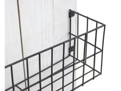 MCW Wandregal D42 Massivholz 70x40x10cm Weiß Shabby* Schweberegale