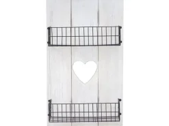 MCW Wandregal D42 Massivholz 70x40x10cm Weiß Shabby* Schweberegale