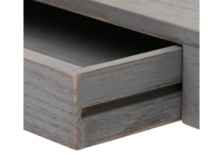 MCW Wandregal H37 Schublade 8x80x25cm Shabby