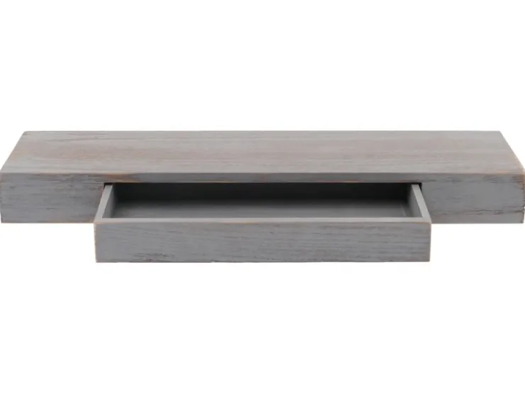 MCW Wandregal H37 Schublade 8x80x25cm Shabby