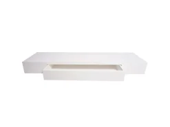 MCW Wandregal H37 Schublade 8x80x25cm Weiß