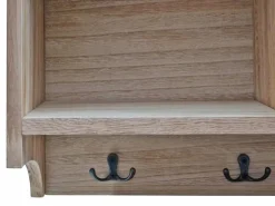 MCW Wandregal K49 Garderobe Wandgarderobe Regal 3 Staufächer 5 Haken 30x80x20cm Holz* Garderoben