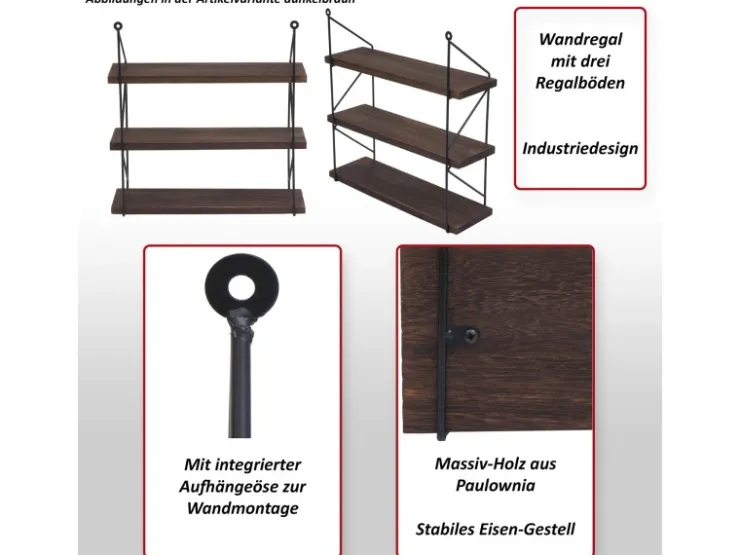 MCW Wandregal K78 40x40x13cm* Holzregale