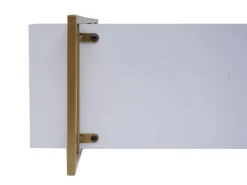 MCW Wandregal K78 60x60x18cm Weiß Metall Gold* Schweberegale