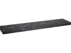 MDF-Wandregal Oldham 1,8 cm x 60 cm x 20 cm Glanzschwarz