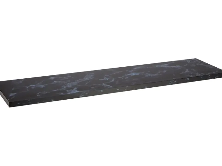 MDF-Wandregal Oldham 1,8 cm x 60 cm x 20 cm Glanzschwarz