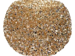 M Collections Mega Collections Pflanzgefäß Strass Ø 11 cm x 8,5 cm Gold