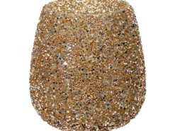 M Collections Mega Collections Pflanzgefäß Strass Ø 9,5 cm x 9 cm Gold