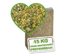 MeineHennen HENNEN VITAL EXZELLENT 15 Kg Premium Hühnerfutter und Wachtelfutter Körnerfutter Geflügelfutter Hennenfutter Alleinfutter für Hühner* Kleintierbedarf