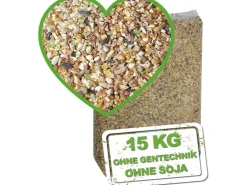 MeineHennen KÖRNER VITAL 15 Kg PREMIUM Hühnerfutter Wachtelfutter mit Muschelschalen Alleinfuttermittel