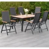 Merxx Gartenmöbelset Siena 7tlg. inkl. Klappsessel u. Tisch 150 x 90 cm* Sessel