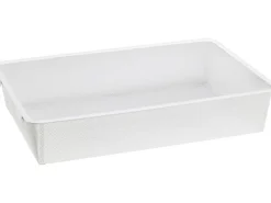 Metall-Drahtgitterkorb 12 cm x 39 cm x 60 cm Weiß-Matt* Regal Weiß|Metallregale