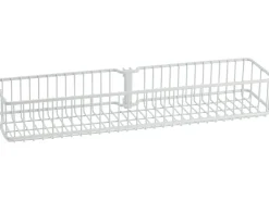 Metall-Drahtkorb 2-reihig 10,5 cm x 43,5 cm* Regal Weiß
