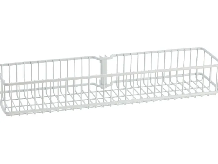 Metall-Drahtkorb 2-reihig 10,5 cm x 43,5 cm* Regal Weiß