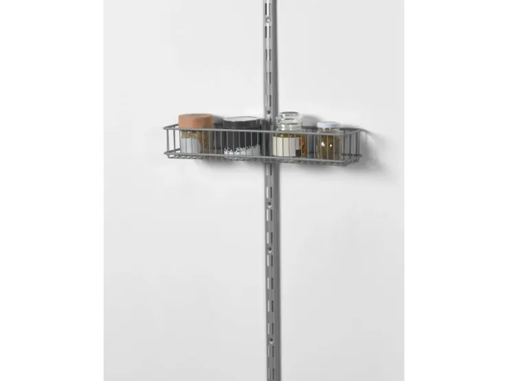 Metall-Drahtkorb 2-reihig 10,5 cm x 43,5 cm* Regal Weiß