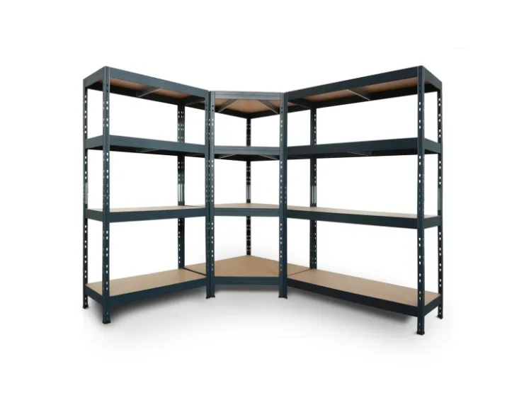 AR Shelving Metall-Eck-Schwerlast-Steckregal Rivet Anthrazit 180 cm x 90 cm x 45 cm x 65 cm* Eckregale|Holzregale