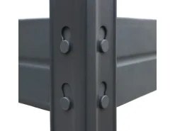AR Shelving Metall-Eck-Schwerlast-Steckregal Rivet Anthrazit 180 cm x 90 cm x 45 cm x 65 cm* Eckregale|Holzregale