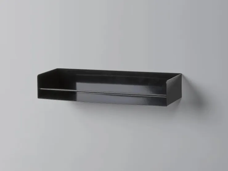 Metall-Regal Kenn 7 cm x 40 cm x 12 cm Schwarz matt
