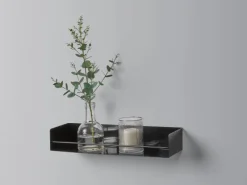 Metall-Regal Kenn 7 cm x 40 cm x 12 cm Schwarz matt