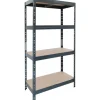 AR Shelving Metall-Schwerlast-Steckregal Rivet Anthrazit 180 cm x 90 cm x 45 cm 4 Böden* Holzregale