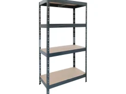 AR Shelving Metall-Schwerlast-Steckregal Rivet Anthrazit 180 cm x 90 cm x 45 cm 4 Böden* Holzregale