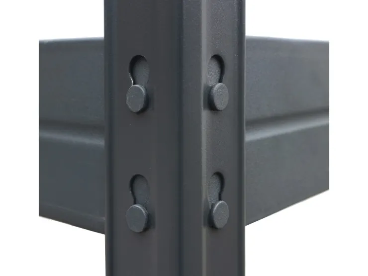 AR Shelving Metall-Schwerlast-Steckregal Rivet Anthrazit 180 cm x 90 cm x 45 cm 4 Böden* Holzregale