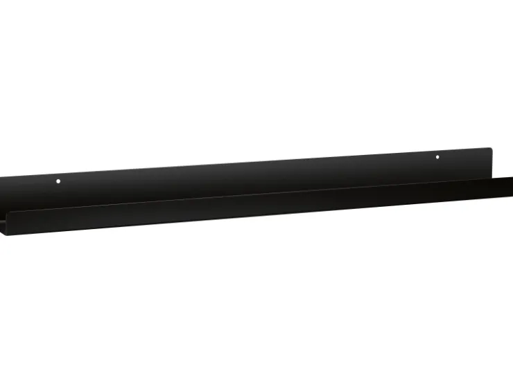 Metall-Wandregal Bix 80 cm x 9 cm x 6 cm Schwarz