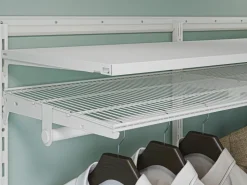 Metall-Wandschiene 2-reihig 100 cm Weiß* Wandregale|Kellerregale