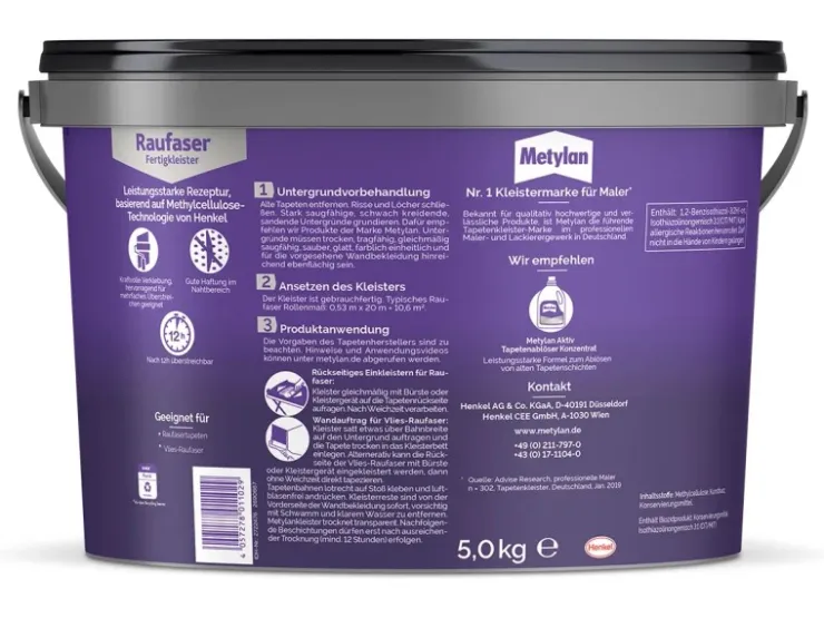 Metylan Raufaser Fertigkleister 5 kg