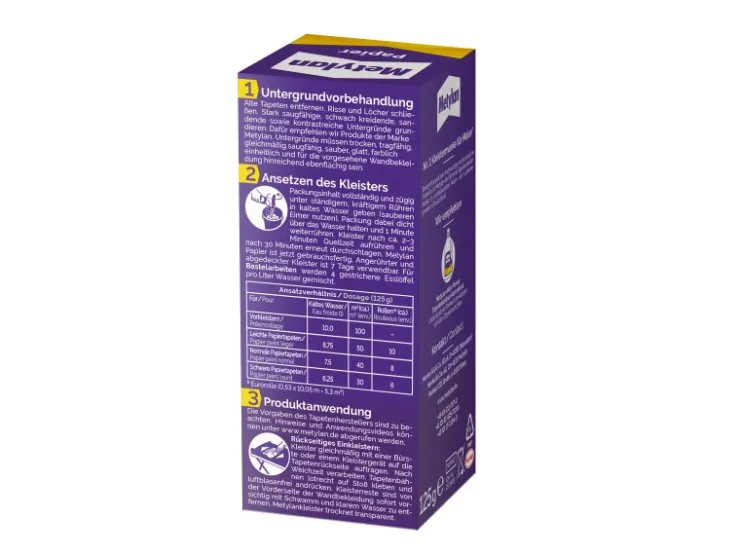 Metylan Tapetenkleister Papier 125 g Paket Transparent* Bastelkleber