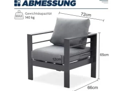 MeXo Gartensessel Outdoor 2 Sitzer Loungesessel Wetterfest