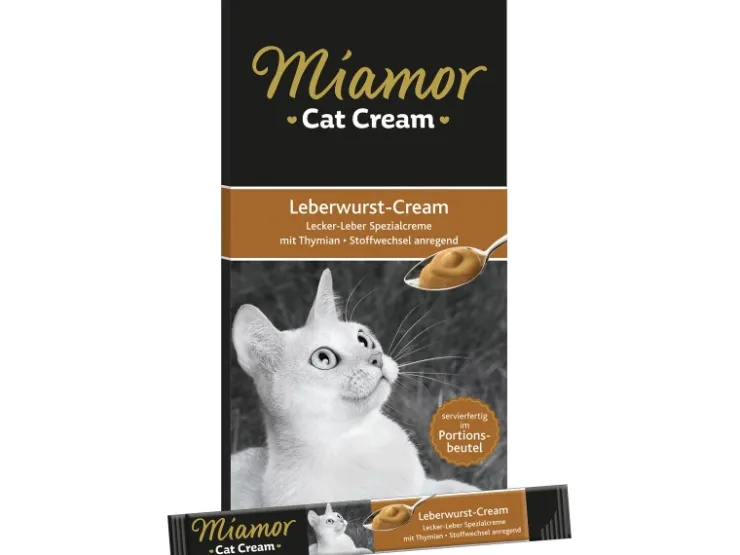 Miamor Katzen-Snack Cat Snack Leberwurst-Cream 6 x 15 g* Katzenbedarf