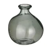 MICA Decorations Pinto Vase Petrol H 18 cm x Ø 16 cm