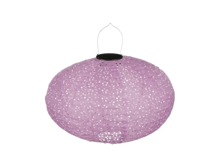 Mica Decorations Solar-LED-Laterne Oval Ø 40 cm x 27 cm
