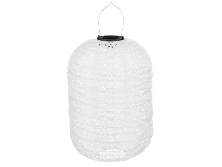 Mica Decorations Solar-LED-Laterne Zylinder Ø 25 cm x 40 cm