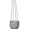 Mica Decorations Topf Hängend Resa Rund Hellgrau 11,5 Ø 13,5 cm