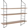 Mirrors & More Metall-Wandregal Ella mit Holz 60 cm x 62 cm x 14,5 cm* Schweberegale