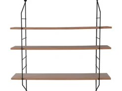 Mirrors & More Metall-Wandregal Ella mit Holz 60 cm x 62 cm x 14,5 cm* Schweberegale