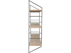 Mirrors & More Metall-Wandregal Ella mit Holz 60 cm x 62 cm x 14,5 cm* Schweberegale