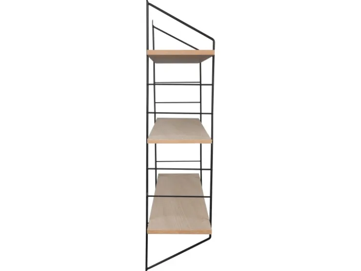 Mirrors & More Metall-Wandregal Ella mit Holz 60 cm x 62 cm x 14,5 cm* Schweberegale