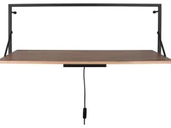 Mirrors & More Metall-Wandregal Becky mit LED-Stripe 10,5 W 30 x 90 x 30 cm