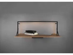 Mirrors & More Metall-Wandregal Becky mit LED-Stripe 10,5 W 30 x 90 x 30 cm