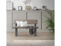ML-Design 2 Stück Bankbeine aus Stahl Massiv 40x78,5cm mit Rückenlehne