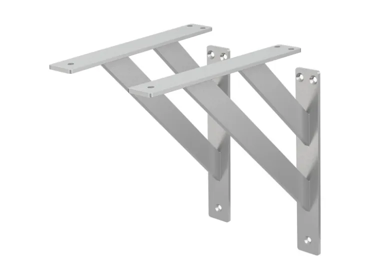 ML-Design 2 Stück Regalhalterung 24x24mm Aluminium Schwebende Regalwinkel
