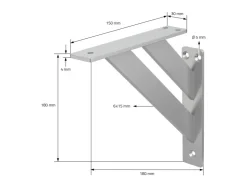 ML-Design 2 Stück Regalhalterung 18x18cm Aluminium Schwebende Regalwinkel* Schweberegale